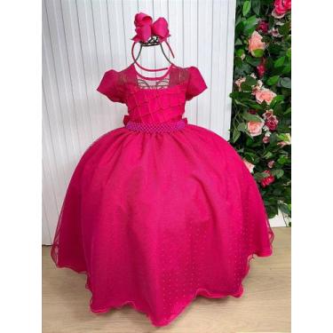 Imagem de Vestido de Formatura Pink Longo Tule Pipoquinha - Confeccionado em Tec