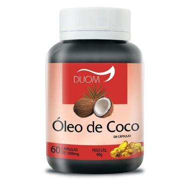 Imagem de Óleo de Coco Extravirgem 60cps 1000mg Duom