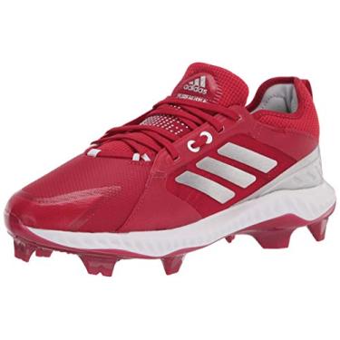 Imagem de adidas Tênis de beisebol feminino Fv9044, Team Power, vermelho, prata, metálico, branco, 7