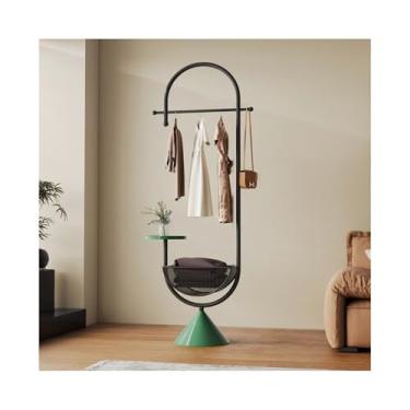 Imagem de Prateleira para casacos, cabide de entrada, armazenamento, armazenamento, chão, quarto, criativo, vertical, cabide para casacos (preto + verde)