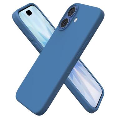 Imagem de ORNARTO Compatível com iPhone 17, capa protetora fina de silicone líquido com 3 camadas de borracha gel macia à prova de choque para iPhone 17 de 6,3 polegadas com forro de microfibra antiarranhões