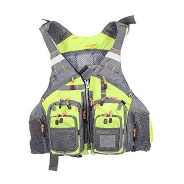 Imagem de Colete de pesca JKSPORTS Fly Fishing Safety Life Jacket verde