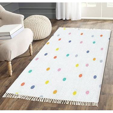 Imagem de Tapete de área colorido arco-íris bolinhas sem costura confetes festivos escandinavos tapete tapete de chão tapete de pátio corredor tapete minimalista decoração de casa sala de estar quarto interior