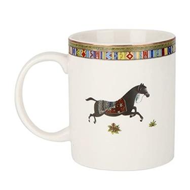 Imagem de WYUYIWH Copo de água Caneca criativa para homens e mulheres copo de cerâmica xícara de café de leite doméstico (Tamanho: 301-400 ml, Cor: Carrinho puxado por cavalo1)