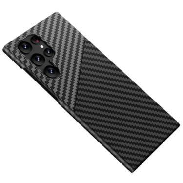 Imagem de Umiup Capa fina para Samsung Galaxy S24ultra/S24plus/S24, capa protetora magnética ultrafina de fibra de carbono de policarbonato rígido, cinza, S24 Ultra