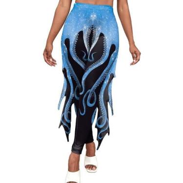 Imagem de Leggings Color Cosplayer Mermaid Fish Scale High Waist GG