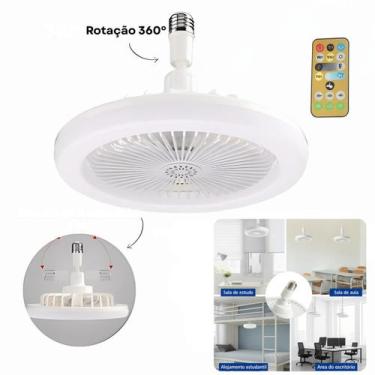 Imagem de Luminária Ventilador Teto Led 36W E27 Branco Frio/Quente - ROMI