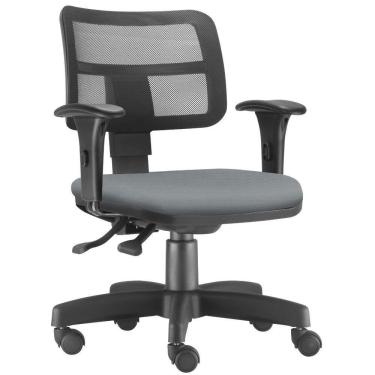 Imagem de Cadeira Giratória Zip L02 Executiva Ergonômica Escritório Crepe Cinza - Lyam Decor