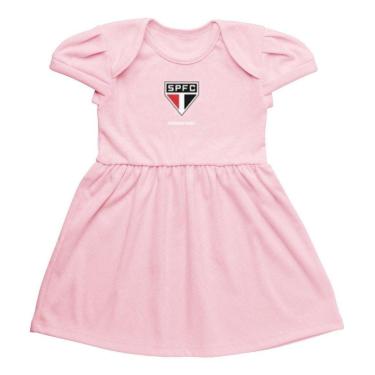 Imagem de Vestido Infantil São Paulo Rosa Torcida Baby