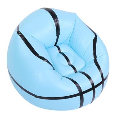 Imagem de POCREATION Sofá Inflável, Cadeira Inflável, sofá Inflável, Padrão de Basquete, Design Ergonômico Em PVC Com ângulo Reclinável para Leitura, Assistir Filmes, Uso Interno e Externo