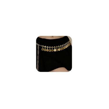Imagem de Longita Cinto de corrente de ouro para mulheres, moda plus size, correntes douradas, correntes de metal para moedas, cintos de cintura em camadas, cintos de barriga modernos para vestidos, acessórios