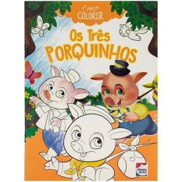 Imagem de Livro - Clássicos para colorir: Os três porquinhos