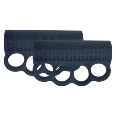 Imagem de menolana 1 par de luvas de ginástica para levantamento de peso, de silicone portátil, antiderrapante, proteção para as mãos, para musculação e fitness, Preto