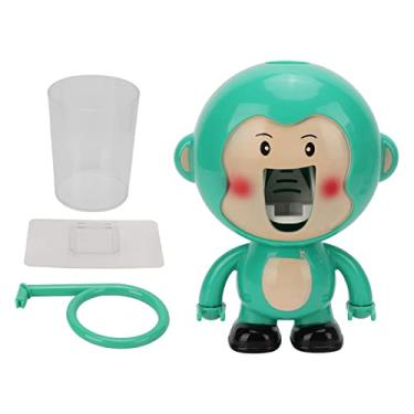 Imagem de Acouto Dispensador de Pasta de Dente Montado na Parede Dispensador de Pasta de Dente Montado na Parede, Mãos de Forte, Suporte de Macaco de Desenho Animado Com Copo Transparente, Banheiro Infantil,