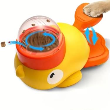 Imagem de Brinquedo Interativo Pato Alimentador, Dispensador De RaçãO E Petiscos Para CãEs E Gatos, Tigela De AlimentaçãO Lenta Divertida, Redutor De Estresse