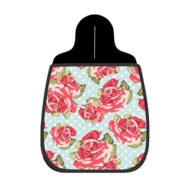 Imagem de Lixeira De Carro Organizador Lixinhocar Rosas e Poá Fundo Claro