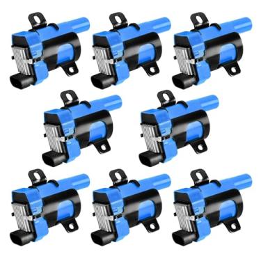 Imagem de Conjunto de 8 bobinas de ignição de alto desempenho redondo ENA, compatível com Chevrolet Express 1500 2500 3500 Suburban 1500 2500 Silverado 1500 2500 3500