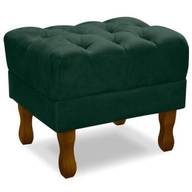 Imagem de Puff Puf Retro Capitone 55X44Cm Suede Verde Mpassos Verde - OUTRAS MAR