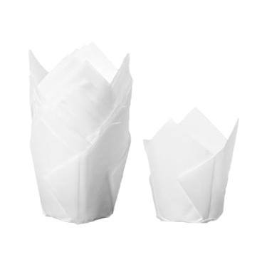 Imagem de Forros de cupcake padrão, 200 peças de copos de papel para assar embalagens descartáveis para suprimentos de festa