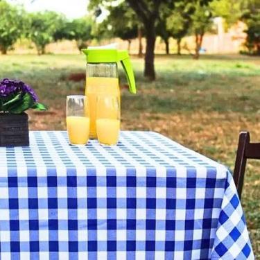 Imagem de Kit 5 toalhas de mesa xadrez 1,40 x1,40 festa bar picnic tecido fino -