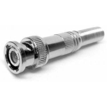 Imagem de Conector Bnc Com Mola 4mm E Parafuso P/ Cftv Kit 100 Uni - Ideal Impor