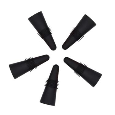 Imagem de Conjunto de rolha de garrafa de vinho de 5 peças - Vedação de silicone hermética para preservação de bebidas (5 preto)