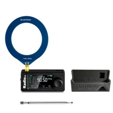 Imagem de GOOZEEZOO Mini receptor de rádio de ondas curtas Si4732 V2.23 | Receptor de banda AM/FM/LSB/USB para aventuras ao ar livre, viagens e uso diário, capa de liga de alumínio CNC (com fone de ouvido)