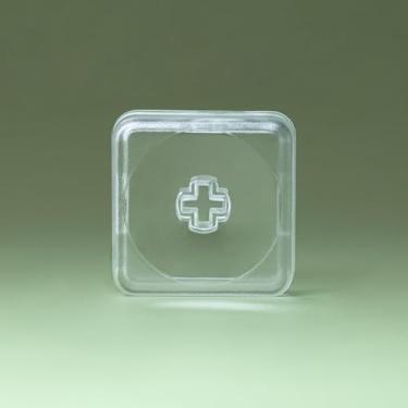 Imagem de Arctic-Fox Teclas de teclado mecânico PBT de baixo perfil para MX Switch, pacote com 20, design artesanal personalizado, cor gelatinosa transparente