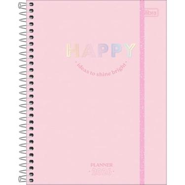 Imagem de Tilibra - Planner Espiral 17,7 x 24 cm Happy 90 G 2026 - Rosa