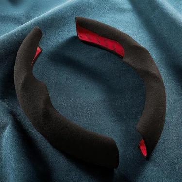 Imagem de Capa de volante 3D com aderência lateral com couro de camurça esportivo, projetado exclusivamente para Tesla Model Y (2020-2024) e Model 3 (2017-2023)