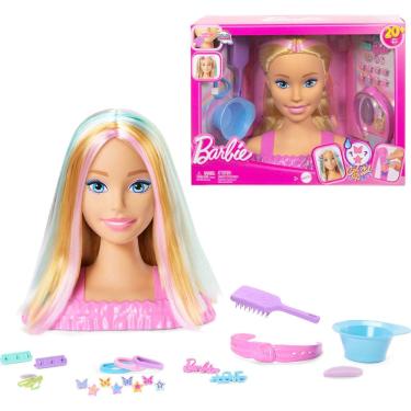 Imagem de Boneca Barbie Styling Head, cabelo loiro com mais de 20 acessórios