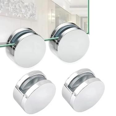 Imagem de Kit Com 6 Suporte Para Espelho Botão Madri Para Vidro Polido para casas e revenda paredes