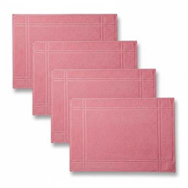 Imagem de Tapete de Banheiro 100 Algodão Karsten Premium 04 peças, Kit 4