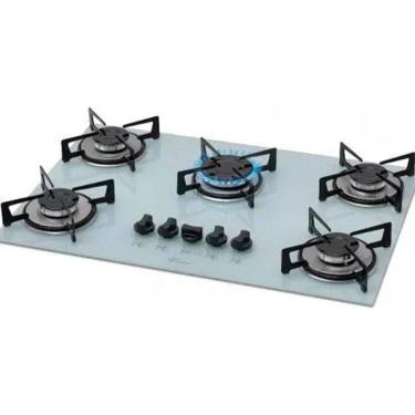 Imagem de Cooktop 5 Bocas Fischer Acendimento Superautomático, Branco - Bivolt