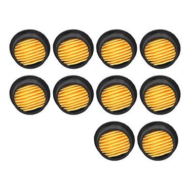Imagem de AUNMAS Elementos de Filtro de 10 Unidades, Fibra Mista Ligada a Resina, Evitam o Desgaste e Reduzem Danos Ao Pistão, Filtro de Compressor de Ar Portátil Leve para Sistemas de Pistão