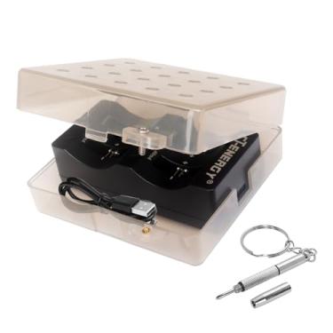 Imagem de Lithium Coin Button Cell Battery Charger with 4 Charging Bay for Lir 2450 2032h 2032 2025 2016 1632 1620 Rechargeable Batteries.(Batteries Not Included)