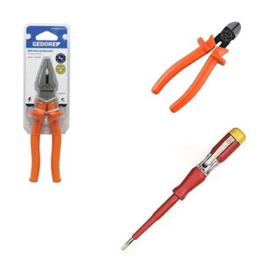 Imagem de Kit Alicates Isolado + Chave Teste Gedore