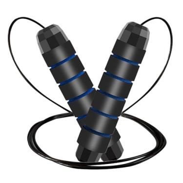 Imagem de Corda de pular, cordas de salto ajustáveis para fitness, para mulheres, homens e crianças, cabo de pular de velocidade rápida, sem emaranhamento, com rolamentos de esferas, exercício e corpo fino em
