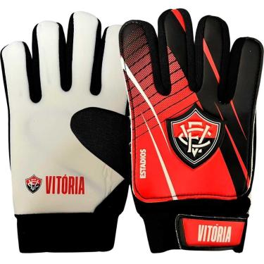 Imagem de Luva de Goleiro Vitória Estadios Infantil - Preto e Vermelho-Unissex