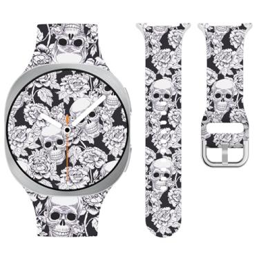 Imagem de Watbro Pulseira de relógio de Halloween compatível com Samsung Galaxy Watch 8/8 Classic de 40 mm/44 mm/46 mm, linda pulseira de silicone macio para Samsung Galaxy Watch8 de 40 mm/44 mm 8 Classic de 46