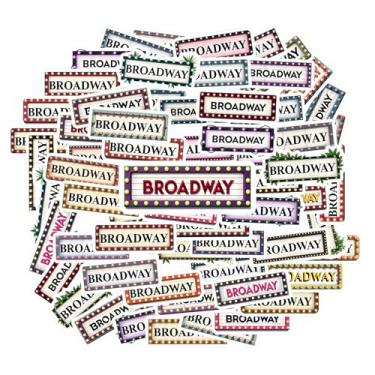 Imagem de 50 peças Broadway Theater Showbiz Performance Musical Adesivos Musicais Papelaria Adesivos Clássico PVC Adesivo para Mala Frigorífico Telefone Bagagem Laptop Guitarra Carro Brinquedos DIY Telefone