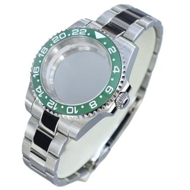 Imagem de FEIYASHI Caixa de relógio de mergulho masculina de aço inoxidável GMT bisel de cerâmica preto/azul para movimento NH35/NH36 Miyota8215 8205 2824, Tampa inferior de vidro 4, For ETA2824 PT5000 Movement