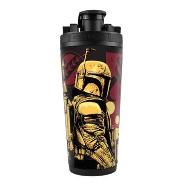 Imagem de WinCraft Agitador de gelo de aço inoxidável 4D de 737 g Star Wars Boba Fett Outlaw preto