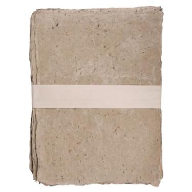 Imagem de Papel de amoreira marrom para projetos de arte, 50 peças, 30 x 40 cm com bordas irregulares, perfeito para scrapbook e artesanato de mídia mista