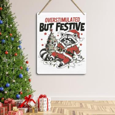 Imagem de Placa de Natal para decoração de inverno, sazonal, arte de parede, decoração de Feliz Natal, decoração de Feliz Natal para ar livre, interior, varanda, porta da frente, 24 × 18 cm