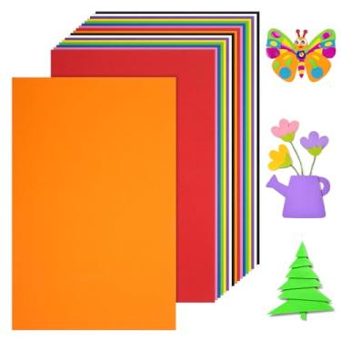 Imagem de 18 folhas de espuma, 9 cores de papel de espuma EVA 14 x 21 cm, 2 mm de espessura para artes e artesanato, projetos escolares, scrapbooking, faça você mesmo, cosplay