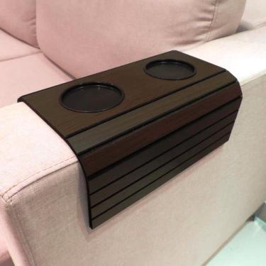 Imagem de Esteira Bandeja Com Porta Copos Para Sofá Tabaco Gran Belo