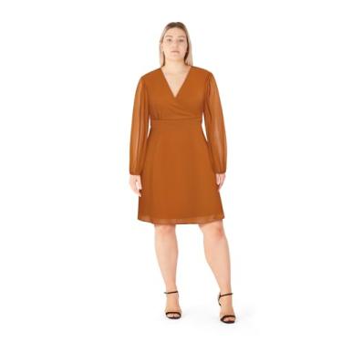 Imagem de City Chic Vestido feminino plus size - Dylan, Caramelo, 58