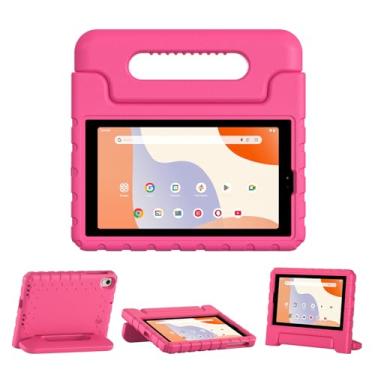 Imagem de Capa para tablet Walmart Onn 7 polegadas Gen 4 2024 Modelo: 100135924, capas infantis leves à prova de choque duráveis com suporte conversível para meninos e meninas, rosa