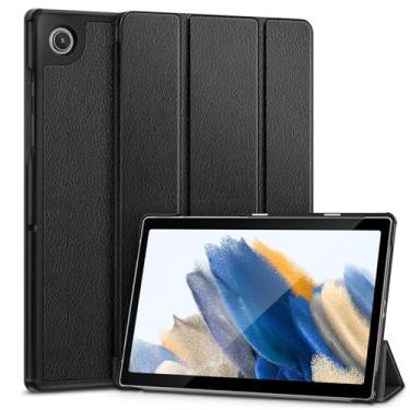 Imagem de DTTO Capa para Samsung Galaxy Tab A8 26.7 cm 2022, capa fina e leve com suporte triplo com capa traseira rígida para Galaxy Tab A8 de 10,5 polegadas (SM-X200/X205/X207), despertar/hibernar